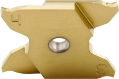 Seco - 2503015X4GK MC Grade CP600, 0.098" Cutting Width Carbide Grooving Insert - 0.256" Max Depth of Cut, Right Hand, 0.006" Corner Radius, TiAlN/TiN Finish - Americas Industrial Supply