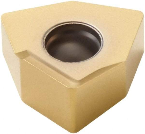 Seco - XNEX080608 M11 Grade F40M Carbide Milling Insert - TiAlN/TiN Finish, 0.2508" Thick, 0.4913" Inscribed Circle, 0.8mm Corner Radius - Americas Industrial Supply