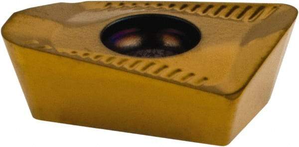 Seco - XOMX10T312 ME07 Grade F40M Carbide Milling Insert - TiAlN/TiN Finish, 0.151" Thick, 0.27" Inscribed Circle - Americas Industrial Supply
