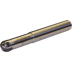 Tool-Flo - 2" Cut Diam, 2" Shank Diam, 16" OAL, Indexable Ball Nose End Mill - 6" Head Length, Straight Shank, TBN Toolholder, TBNR 2000, TBRR 2000 Insert - Americas Industrial Supply