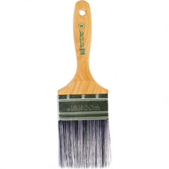 Wooster Brush - 3" Flat Synthetic Wall Brush - 3-7/16" Bristle Length, 6-1/4" Maple Beavertail Handle - Americas Industrial Supply