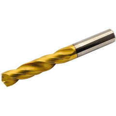 Seco - 0.2365" 140° Solid Carbide Jobber Drill - Multilayer TiAlN Finish, Right Hand Cut, Spiral Flute, Straight Shank, 3.228" OAL, Standard Point - Americas Industrial Supply