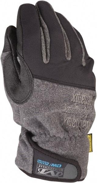 Mechanix Wear - Size S (8) Rubberized Synthetic Leather Cold Protection Work Gloves - For Mechanic's & Lifting, Uncoated, Hook & Loop Cuff, Full Fingered, Black/Gray, Paired - Americas Industrial Supply