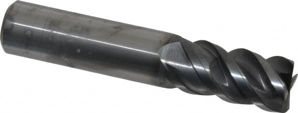 Seco - 3/4", 4 Flute, Single End, Solid Carbide, 0.03" Corner Radius End Mill - 4" OAL, 48° Helix, Right Hand Flute, 1-1/2" LOC, Right Hand Cut - Americas Industrial Supply