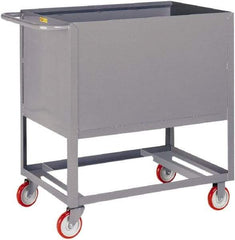 Little Giant - 1,200 Lb Capacity, 4-Sided Steel Raised Platform Box Truck - 37-1/2" Long x 18" Wide x 40" High, 5" Diam Polyurethane Wheels - Americas Industrial Supply