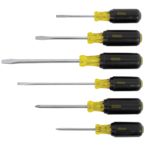 STANLEY® 6 Piece Vinyl Grip DIY Screwdriver Set - Americas Industrial Supply