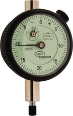 Mahr - 0.1" Range, 0-20-0 Dial Reading, 0.0005" Graduation Dial Drop Indicator - 1-3/4" Dial, 0.04" Range per Revolution, 0.0005" Accuracy, Revolution Counter - Americas Industrial Supply