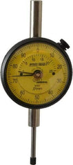 Mahr - 25mm Range, 0-100 Dial Reading, 0.01mm Graduation Dial Drop Indicator - 2-1/4" Dial, 1mm Range per Revolution, 0.02mm Accuracy, Revolution Counter - Americas Industrial Supply