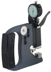 Mahr - 3 to 4 Inch, Forged Steel Frame, Snap Gage - 0.61 Inch Reference Anvil Diameter, 0.0001 Inch Graduation, Tungsten Carbide Anvil, Dial Display - Americas Industrial Supply