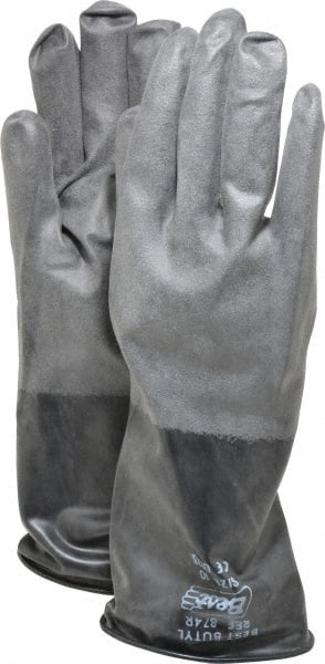 SHOWA - Size XL (10), 14" Long, 14 mil, Unsupported, Butyl Chemical Resistant Gloves - Americas Industrial Supply
