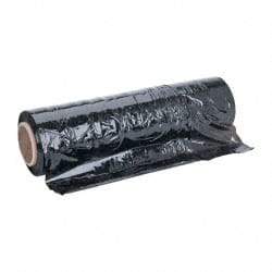 Stretch Associates - 18" x 1,500' 80 Gauge Black Hand Held Stretch & Pallet Wrap for Use with Dispenser - 4 Piece, 80 Gauge, Black - Americas Industrial Supply