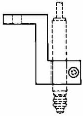 Mahr - Remote Data Collection L Bracket - 52.32mm Overall Length, For Use with Cartridge Type Gage Head - Americas Industrial Supply