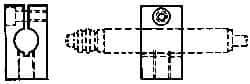 Mahr - Remote Data Collection Square Bracket - 28.6mm Overall Length, For Use with Cartridge Type Gage Head, Max micro m Indicators, Remote Indicating Units - Americas Industrial Supply