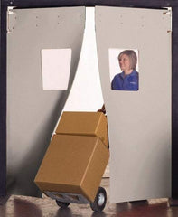 Aleco - 5' Door Width x 7' Door Height 3-Ply Fabrication Double Impact Door - Gray - Americas Industrial Supply