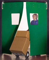 Aleco - 8' Door Width x 8' Door Height 3-Ply Fabrication Double Impact Door - Green - Americas Industrial Supply