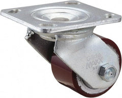 Value Collection - 3" Diam x 1-1/2" Wide x 4-1/2" OAH Top Plate Mount Swivel Caster - Polyurethane, 420 Lb Capacity, Roller Bearing, 4 x 4-1/2" Plate - Americas Industrial Supply