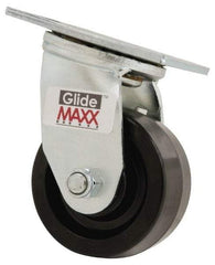 Value Collection - 4" Diam x 2" Wide x 5-5/8" OAH Top Plate Mount Swivel Caster - Phenolic, 800 Lb Capacity, Roller Bearing, 4 x 4-1/2" Plate - Americas Industrial Supply