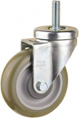 Value Collection - 4" Diam x 1-1/4" Wide x 5-13/32" OAH Stem Mount Swivel Caster - Polyurethane, 300 Lb Capacity, Ball Bearing, 1/2-13 x 1-1/2" Threaded Stem - Americas Industrial Supply
