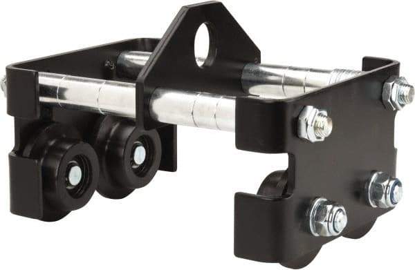 Coffing - 1/4 Ton Capacity Plain Trolley - 2mm to 8.7mm Flange Width, 2-1/4" Wheel Diam, 4" to 24" I-Beam, 27" Min Radius - Americas Industrial Supply