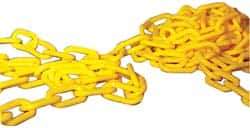 NMC - 100' Long x 1-1/2" Wide Plastic Chain - Yellow - Americas Industrial Supply