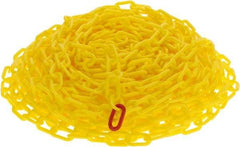 NMC - 100' Long x 2" Wide Plastic Chain - Yellow - Americas Industrial Supply