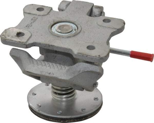 Albion - 5-11/32" Mounting Height, Position Floor Lock for 4" Diam Caster Wheels - 4-11/16" Retracted Clearance, 3-11/16" x 5-3/8" Top Plate Size, 2-5/8" x 3-5/8" Bolt Hole Spacing - Americas Industrial Supply