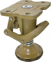 Albion - 7-3/4" Mounting Height, Position Floor Lock for 5 & 6" Diam Caster Wheels - 6-3/4" Retracted Clearance, 4-1/2" x 6" Top Plate Size, 2-7/16" x 4-15/16" Bolt Hole Spacing - Americas Industrial Supply