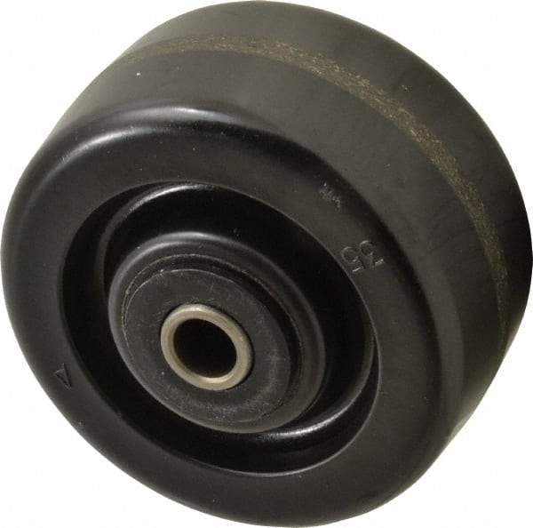 Albion - 4 Inch Diameter x 2 Inch Wide, Phenolic Caster Wheel - 800 Lb. Capacity, 2-3/8 Inch Hub Length, 1/2 Inch Axle Diameter, Self-Lube Bearing - Americas Industrial Supply