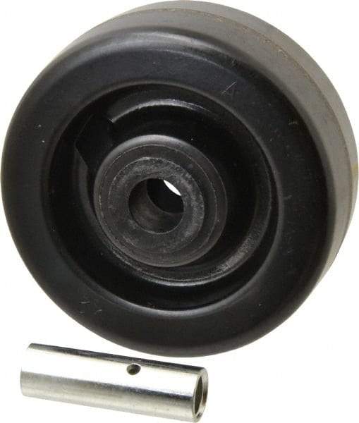 Albion - 5 Inch Diameter x 2 Inch Wide, Phenolic Caster Wheel - 1,000 Lb. Capacity, 2-3/8 Inch Hub Length, 1/2 Inch Axle Diameter, Self-Lube Bearing - Americas Industrial Supply