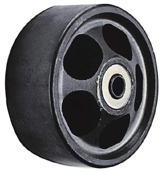 Albion - 8 Inch Diameter x 2-1/2 Inch Wide, Semi-Steel Caster Wheel - 1,650 Lb. Capacity, 2-15/16 Inch Hub Length, 1/2 Inch Axle Diameter, Roller Bearing - Americas Industrial Supply