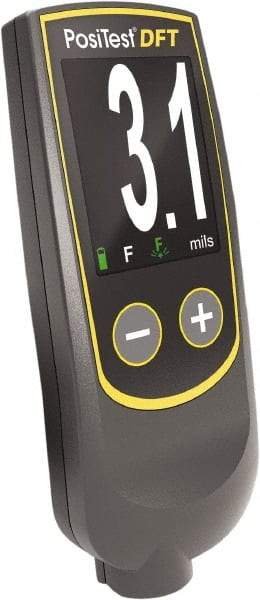 Made in USA - 0 to 40 mil Digital Coating Thickness Gage - For Use with Ferrous Bases - Americas Industrial Supply