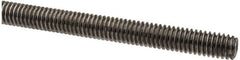 Made in USA - 5/16-18 UNC (Coarse), 6' Long, Low Carbon Steel Threaded Rod - Oil Finish Finish, Right Hand Thread - Americas Industrial Supply