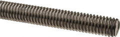 Made in USA - 7/16-14 UNC (Coarse), 6' Long, Low Carbon Steel Threaded Rod - Oil Finish Finish, Right Hand Thread - Americas Industrial Supply