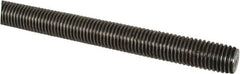 Made in USA - 7/8-9 UNC (Coarse), 6' Long, Low Carbon Steel Threaded Rod - Oil Finish Finish, Right Hand Thread - Americas Industrial Supply