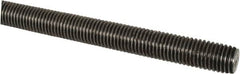 Made in USA - 1-8 UNC (Coarse), 6' Long, Low Carbon Steel Threaded Rod - Oil Finish Finish, Right Hand Thread - Americas Industrial Supply