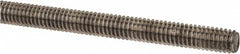 Made in USA - 5/8-11 UNC (Coarse), 6' Long, Low Carbon Steel Threaded Rod - Zinc-Plated Finish, Right Hand Thread - Americas Industrial Supply