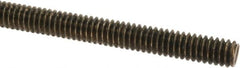Made in USA - 1/4-20 UNC (Coarse), 6' Long, Brass Threaded Rod - Right Hand Thread - Americas Industrial Supply
