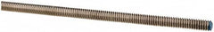 Made in USA - 1/4-20 UNC (Coarse), 6' Long, Stainless Steel Threaded Rod - Right Hand Thread - Americas Industrial Supply