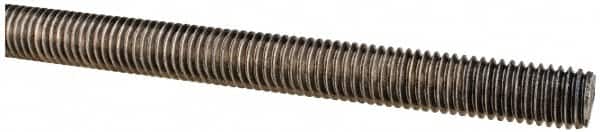 Made in USA - 1/2-13 UNC (Coarse), 6' Long, Stainless Steel Threaded Rod - Right Hand Thread - Americas Industrial Supply
