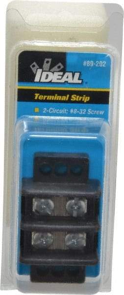 Ideal - 2 Poles, 600 Volt, 30 Amp, -40 to 266°F, Polyester Thermoplastic, Polyester Thermoplastic Multipole Terminal Block - Zinc Plated Steel, 22 to 10 AWG Compatibility, 0.81 Inch High - Americas Industrial Supply