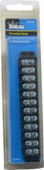 Ideal - 12 Poles, 300 Volt, 30 Amp, -40 to 266°F, Polyester Thermoplastic, Polyester Thermoplastic Multipole Terminal Block - Zinc Plated Steel, 22 to 14 AWG Compatibility, 0.41 Inch High - Americas Industrial Supply