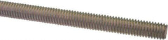 Value Collection - #10-32 UNF (Fine), 6' Long, Low Carbon Steel Threaded Rod - Zinc-Plated Finish, Right Hand Thread - Americas Industrial Supply