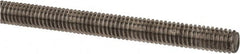 Made in USA - 1/2-20 UNF (Fine), 6' Long, Low Carbon Steel Threaded Rod - Zinc-Plated Finish, Right Hand Thread - Americas Industrial Supply