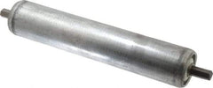 Made in USA - Replacement Conveyor Roller for 10 Inches Between Frame - 1.9 Inch Diameter, 7/16 Inch Axle, Galvanized Steel Finish, 16 Gage - Americas Industrial Supply