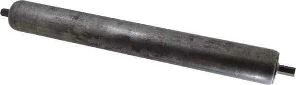 Made in USA - Replacement Conveyor Roller for 16 Inches Between Frame - 1.9 Inch Diameter, 7/16 Inch Axle, Galvanized Steel Finish, 14 Gage - Americas Industrial Supply