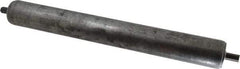 Made in USA - Replacement Conveyor Roller for 16 Inches Between Frame - 1.9 Inch Diameter, 7/16 Inch Axle, Galvanized Steel Finish, 14 Gage - Americas Industrial Supply