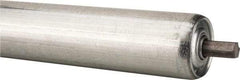 Made in USA - Replacement Conveyor Roller for 28 Inches Between Frame - 1.9 Inch Diameter, 7/16 Inch Axle, Galvanized Steel Finish, 16 Gage - Americas Industrial Supply