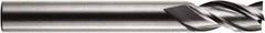 RobbJack - 5/8", 1-1/4" LOC, 5/8" Shank Diam, 3-1/2" OAL, 3 Flute, Solid Carbide Square End Mill - Single End, Uncoated, Spiral Flute, 35° Helix, Centercutting, Right Hand Cut, Right Hand Flute, Series A1-303 - Americas Industrial Supply