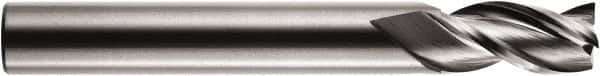 RobbJack - 1", 2" LOC, 1" Shank Diam, 4" OAL, 3 Flute, Solid Carbide Square End Mill - Single End, Diamond-Like Carbon (DLC) Finish, Spiral Flute, 35° Helix, Centercutting, Right Hand Cut, Right Hand Flute, Series A1-303 - Americas Industrial Supply