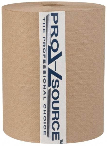 PRO-SOURCE - Hard Roll of 1 Ply Natural Paper Towels - 10" Wide, 600' Roll Length - Americas Industrial Supply